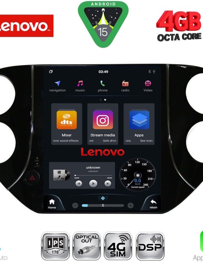LENOVO SSX 9989_CPA TESLA STYLE  for  VW TIGUAN mod. 2010-2013