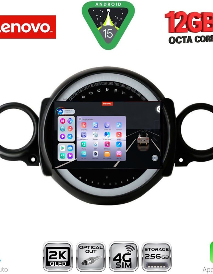 LENOVO SSZ 12064_CPA (9inc) MULTIMEDIA TABLET for MINI COOPER (R56-R57) mod. 2006-2014 - CLUBMAN (R55) mod. 2007-2014