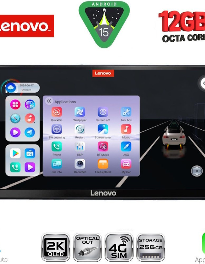 LENOVO SSZ 12102_CPA (9inc) MULTIMEDIA TABLET for DACIA DUSTER mod. 2012-2019