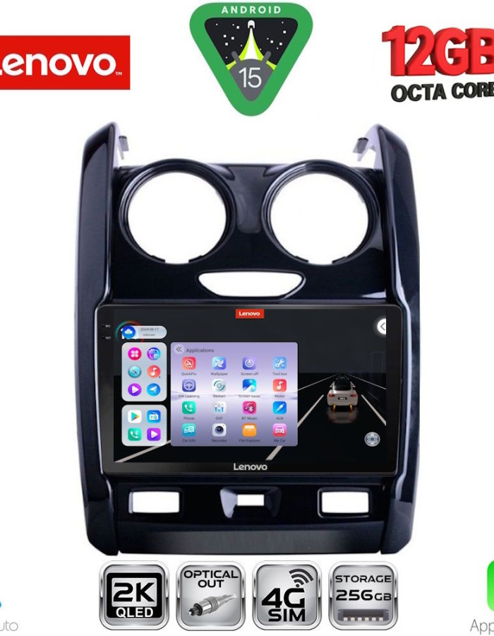 LENOVO SSZ 12103_CPA (9inc) MULTIMEDIA TABLET for DACIA DUSTER mod. 2012-2019