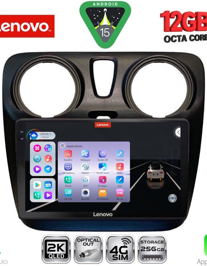 LENOVO SSZ 12112_CPA (9inc) MULTIMEDIA TABLET for DACIA DOKKER mod. 2012-2022