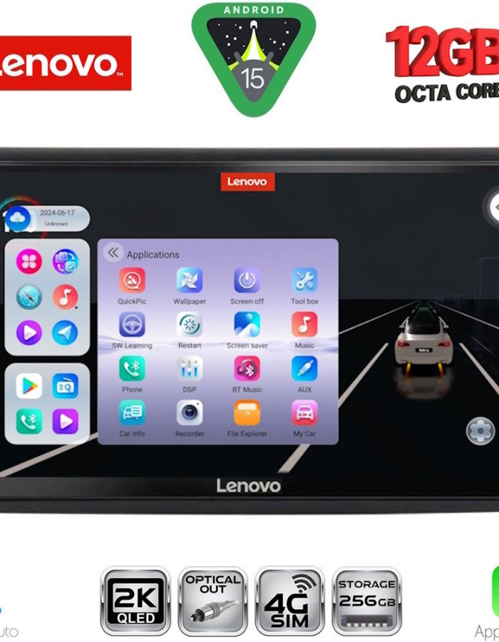 LENOVO SSZ 12136_CPA (9inc) MULTIMEDIA TABLET for FIAT BRAVO mod. 2007-2019