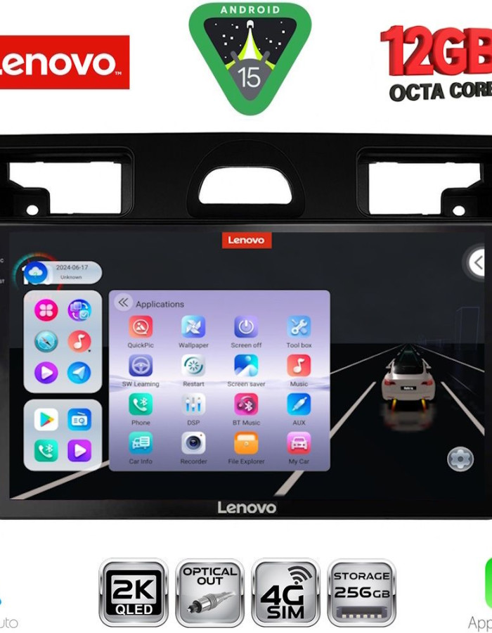 LENOVO SSZ 12153BL_CPA (9inc) MULTIMEDIA TABLET for FORD FIESTA mod. 2005-2008 (BLACK)