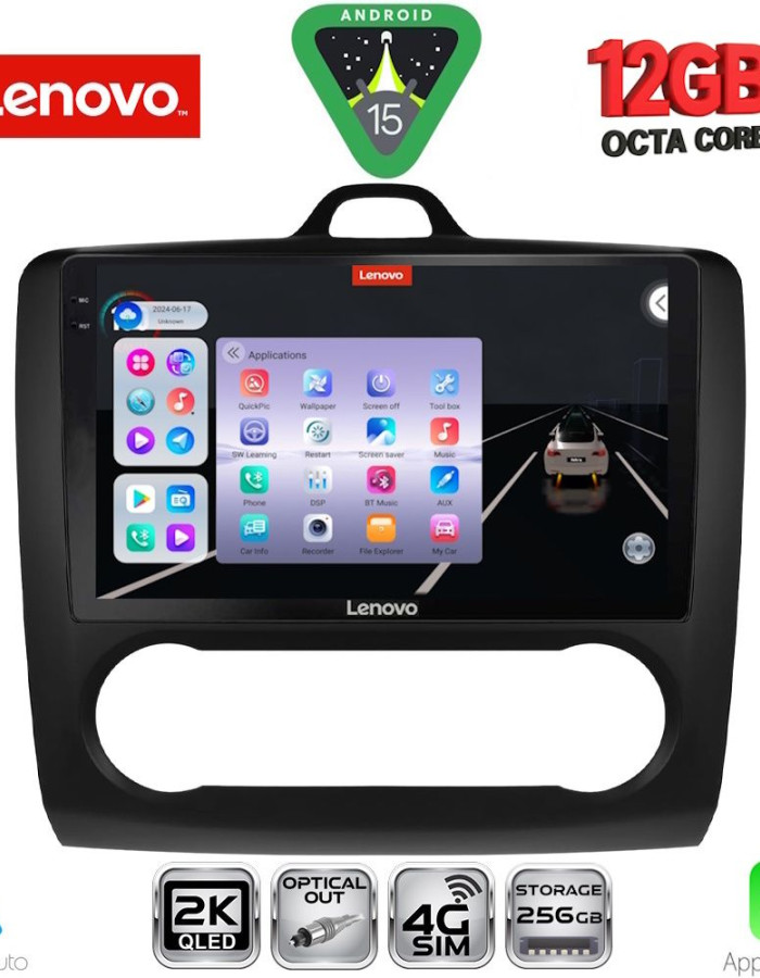 LENOVO SSZ 12156BL_CPA CLIMA (9inc) MULTIMEDIA TABLET for FORD FOCUS mod. 2005-2012 (BLACK)