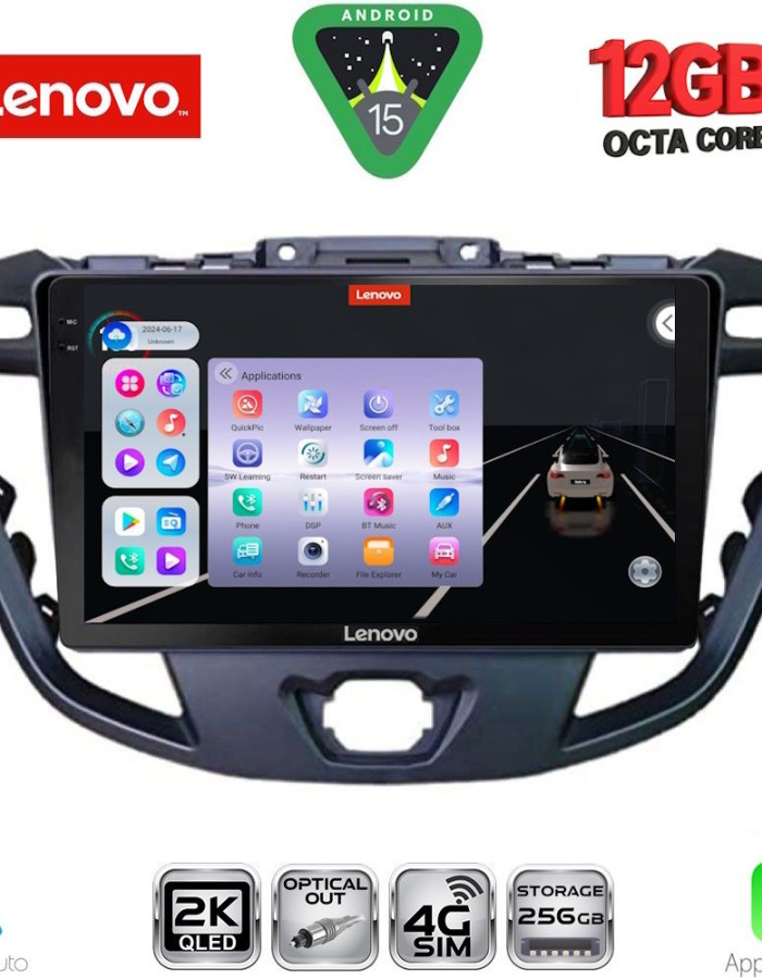 LENOVO SSZ 12177_CPA (9inc) MULTIMEDIA TABLET for FORD TRANSIT CUSTOM | TOURNEO CUSTOM mod. 2013-2019