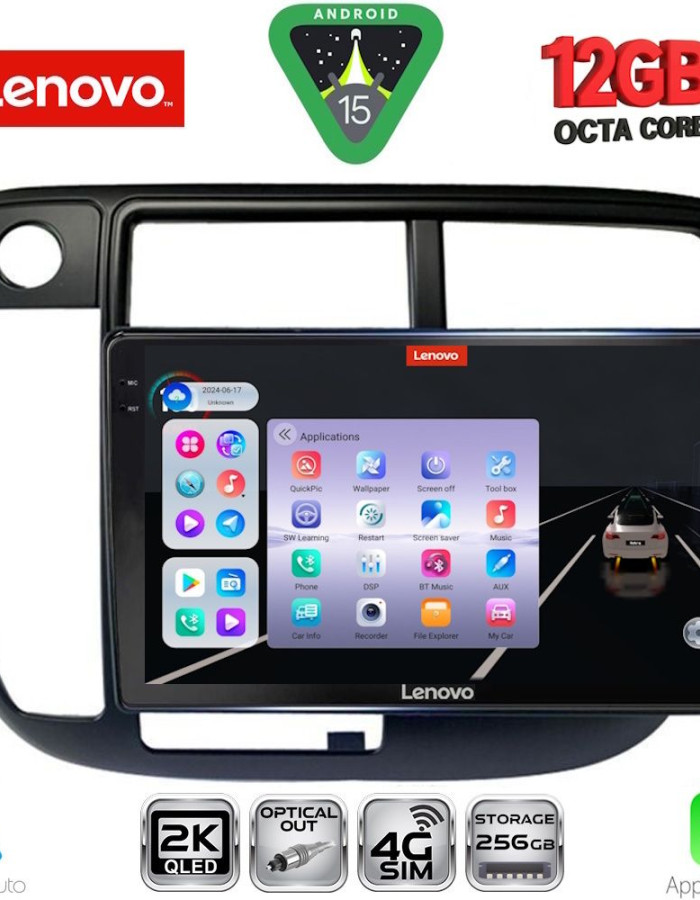 LENOVO SSZ 12186_CPA CLIMA (9inc) MULTIMEDIA TABLET for HONDA CIVIC mod. 1995-2001