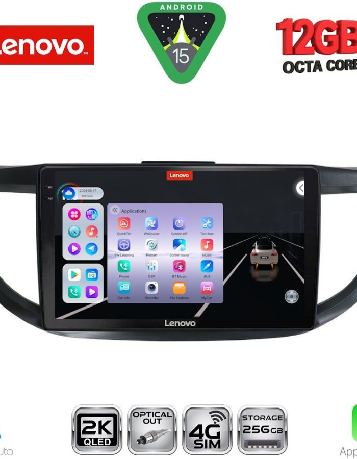LENOVO SSZ 12198_CPA (10inc) MULTIMEDIA TABLET for HONDA CRV mod. 2013-2017