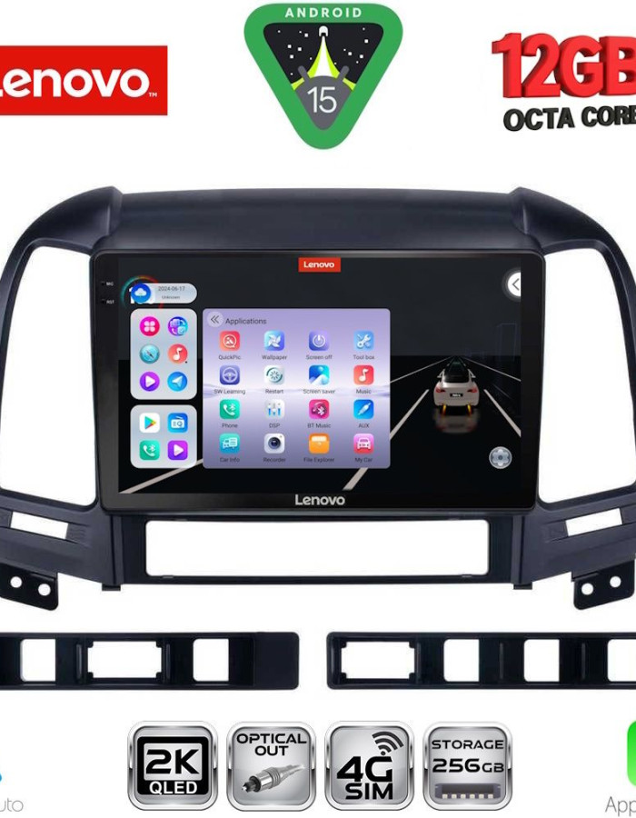 LENOVO SSZ 12239_CPA (9inc) MULTIMEDIA TABLET for HYUNDAI SANTA FE mod. 2005-2013