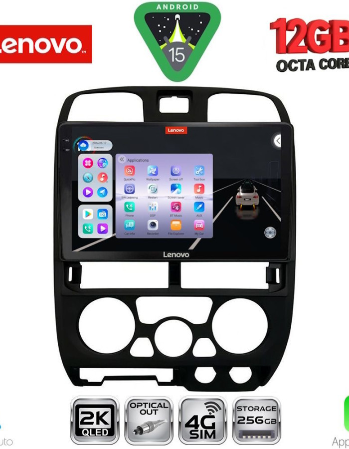 LENOVO SSZ 12253BL_CPA (9inc) MULTIMEDIA TABLET for ISUZU D-MAX mod. 2002-2008 (BLACK)