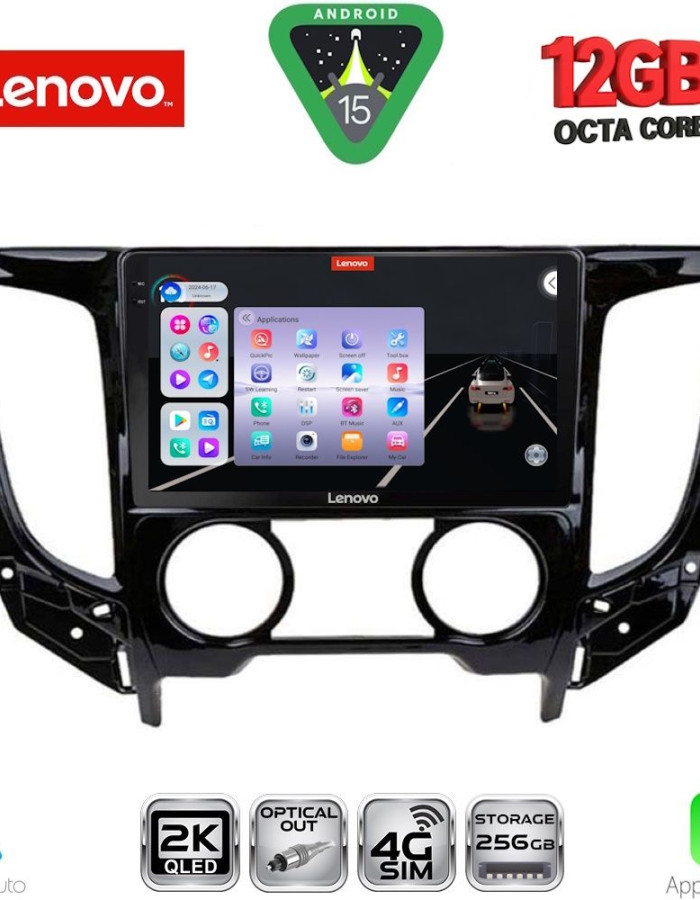 LENOVO SSZ 12437_CPA A/C (9inc) MULTIMEDIA TABLET for MITSUBISHI L200 mod. 2015-2019 with A/C