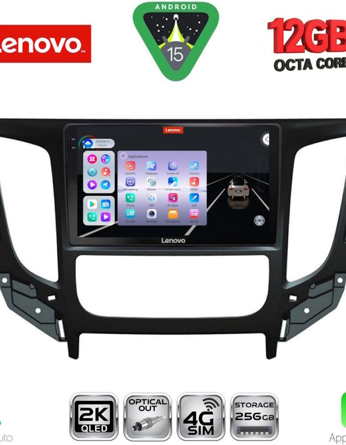 LENOVO SSZ 12437_CPA CLIMA (9inc) MULTIMEDIA TABLET for MITSUBISHI L200 mod. 2015-2019 with CLIMA