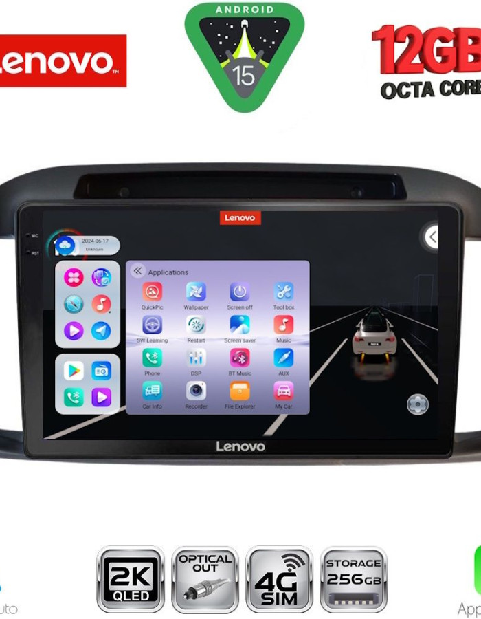 LENOVO SSZ 12457BL_CPA (9inc) MULTIMEDIA TABLET for NISSAN MICRA K12 mod. 2002-2010 (BLACK)