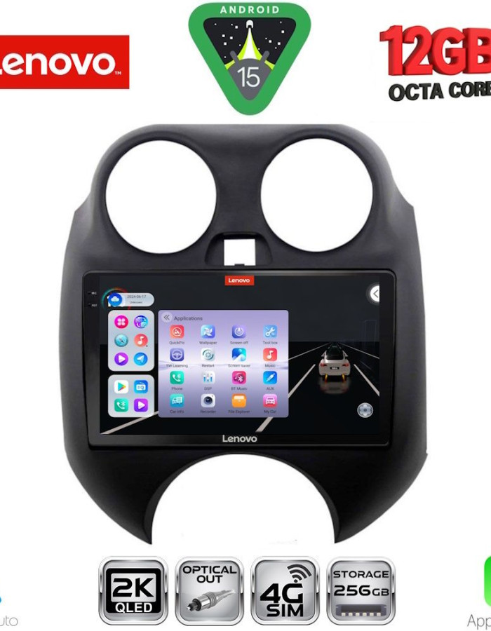 LENOVO SSZ 12459_CPA (9inc) MULTIMEDIA TABLET for NISSAN MICRA mod. 2010-2014