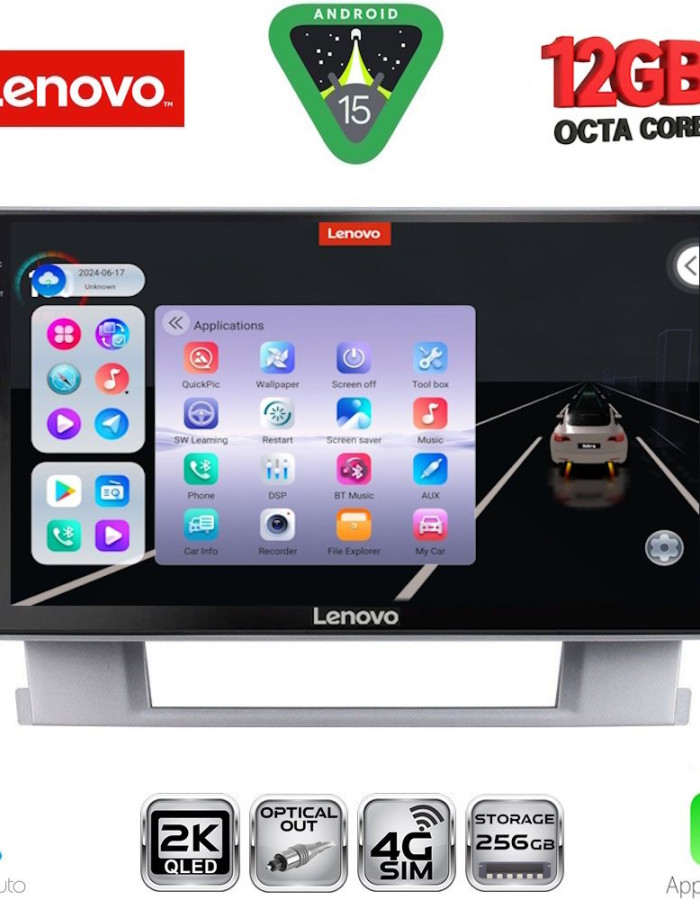 LENOVO SSZ 12482_CPA (9inc) MULTIMEDIA TABLET for OPEL ASTRA J mod. 2010-2016