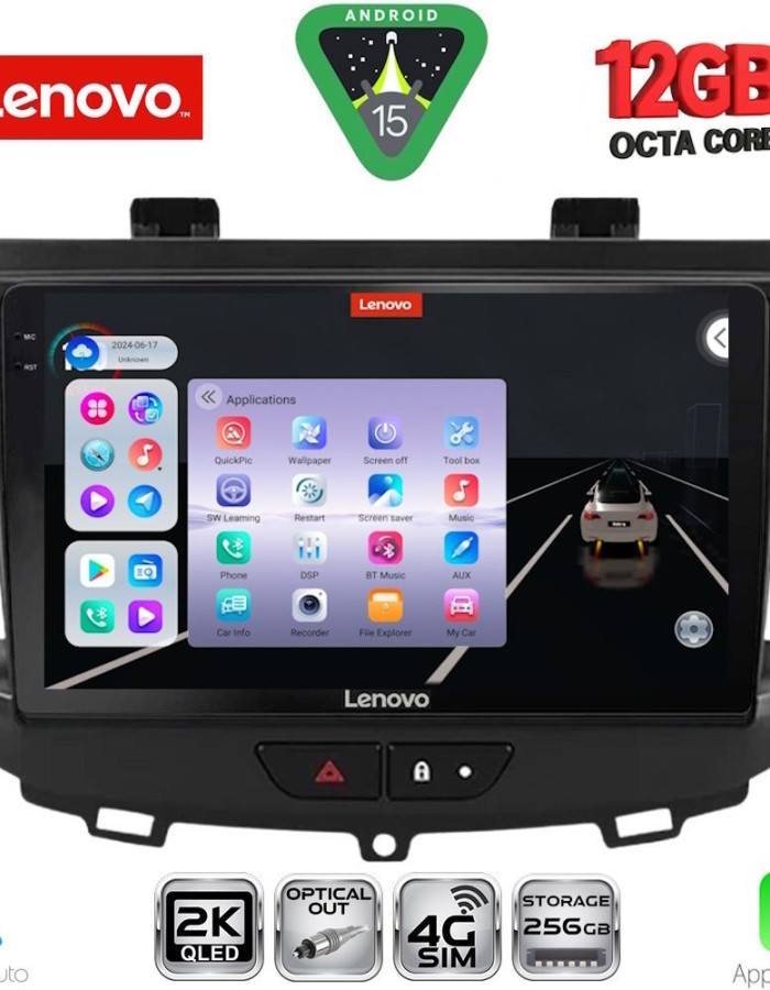 LENOVO SSZ 12490_CPA (9inc) MULTIMEDIA TABLET for OPEL CROSSLAND – GRANDLAND mod. 2017-2025