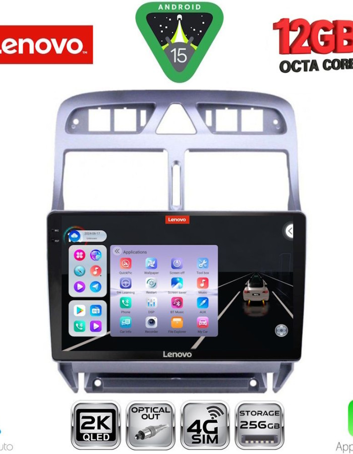 LENOVO SSZ 12512_CPA (9inc) MULTIMEDIA TABLET for PEUGEOT 307 mod. 2001-2008