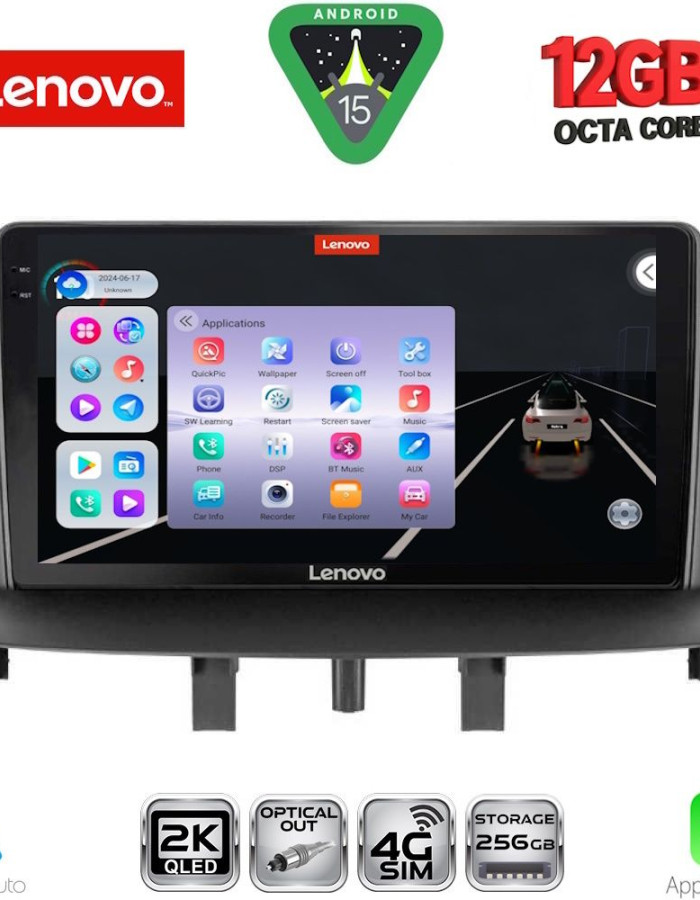 LENOVO SSZ 12556_CPA (9inc) MULTIMEDIA TABLET for RENAULT MEGANE 3 mod. 2009-2016