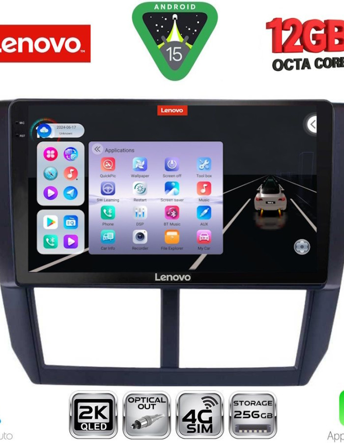 LENOVO SSZ 12662_CPA (9inc) MULTIMEDIA TABLET for SUBARU FORESTER - IMPREZA - XV mod. 2008-2013