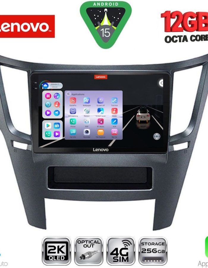 LENOVO SSZ 12667_CPA (9inc) MULTIMEDIA TABLET for SUBARU LEGACY – OUTBACK mod. 2009-2014