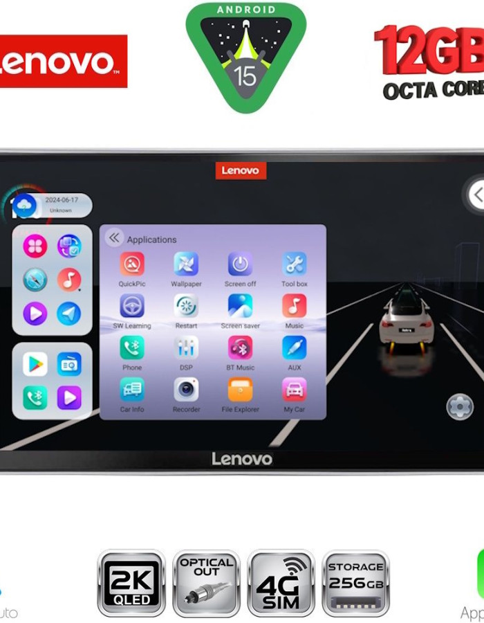 LENOVO SSZ 12704SL_CPA (9inc) MULTIMEDIA TABLET for TOYOTA AVENSIS (T25) mod. 2003-2009 (SILVER)