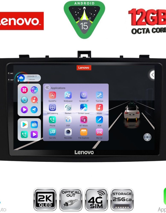 LENOVO SSZ 12705BL_CPA (9inc) MULTIMEDIA TABLET for TOYOTA AVENSIS (T27) mod. 2009-2015 (BLACK)