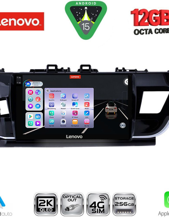 LENOVO SSZ 12714BIG_CPA (10inc) MULTIMEDIA TABLET for TOYOTA COROLLA mod. 2013-2016