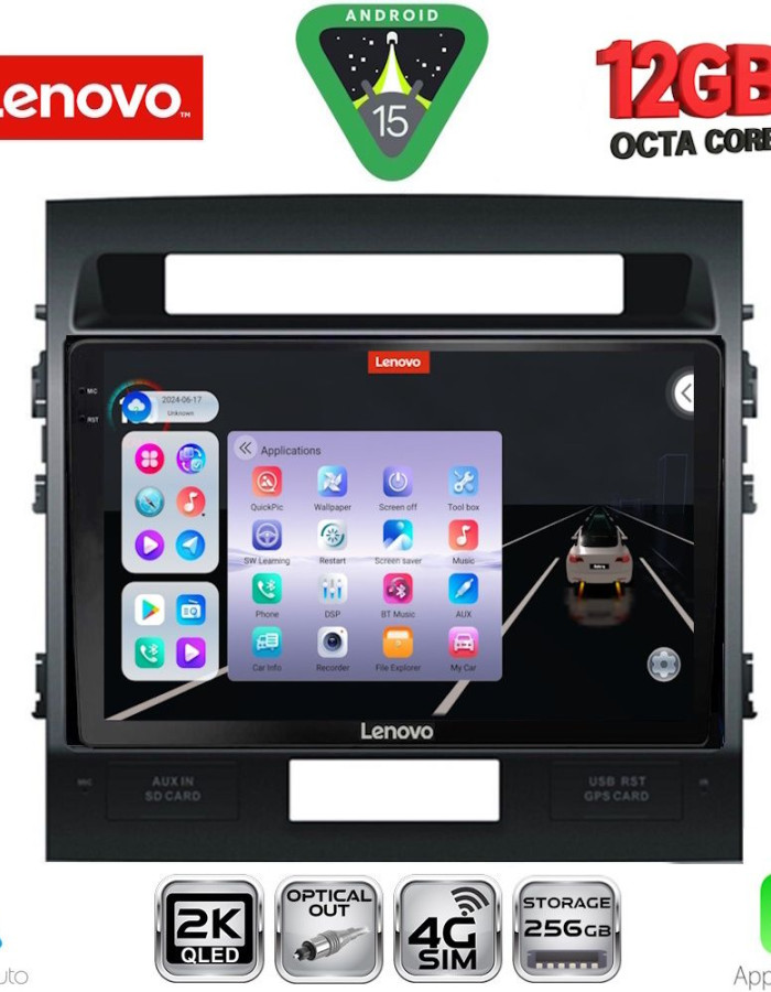 LENOVO SSZ 12724_CPA (10inc) MULTIMEDIA TABLET for TOYOTA LAND CRUISER mod. 2008-2015
