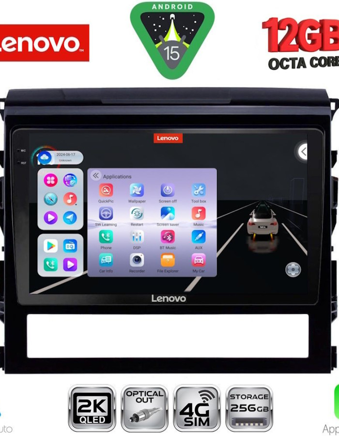 LENOVO SSZ 12725_CPA (9inc) MULTIMEDIA TABLET for TOYOTA LANDCRUISER mod. 2016-2019