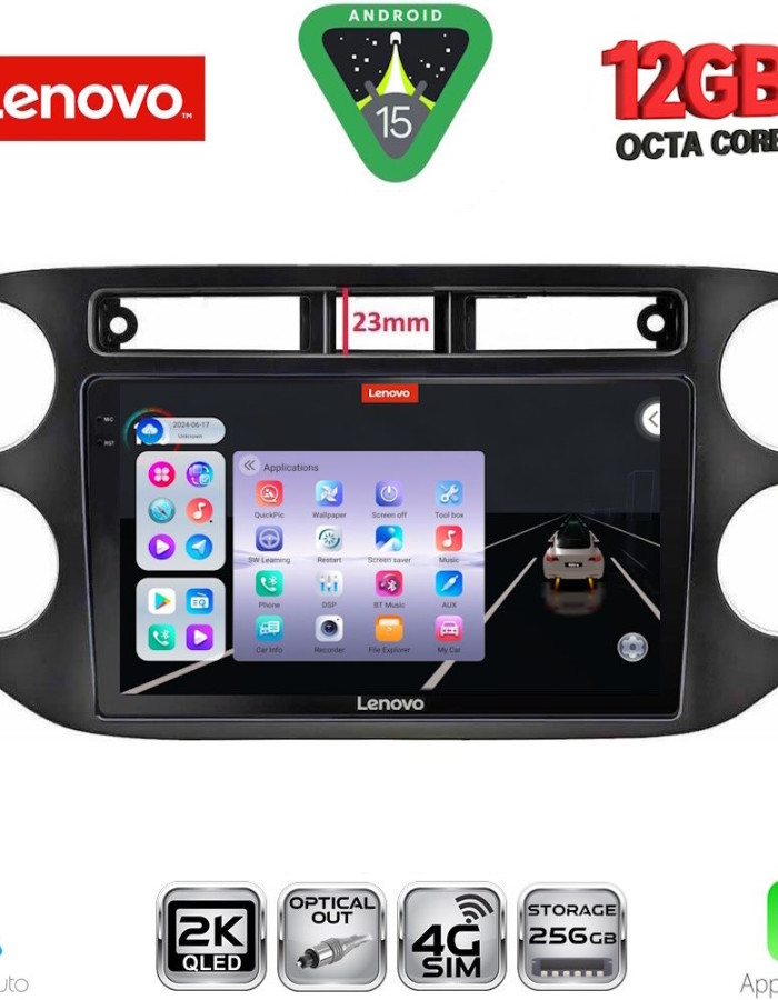 LENOVO SSZ 12760BL_CPA (9inc) MULTIMEDIA TABLET for VW TIGUAN mod. 2011-2016 (BLACK)