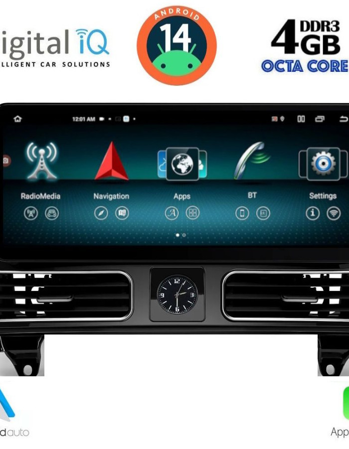 DIGITAL IQ TOP 11997_CPA CLOCK (12.3inc) (NTG 4.5) MULTIMEDIA SYSTEM for MERCEDES ML (W166) mod. 2011-2019