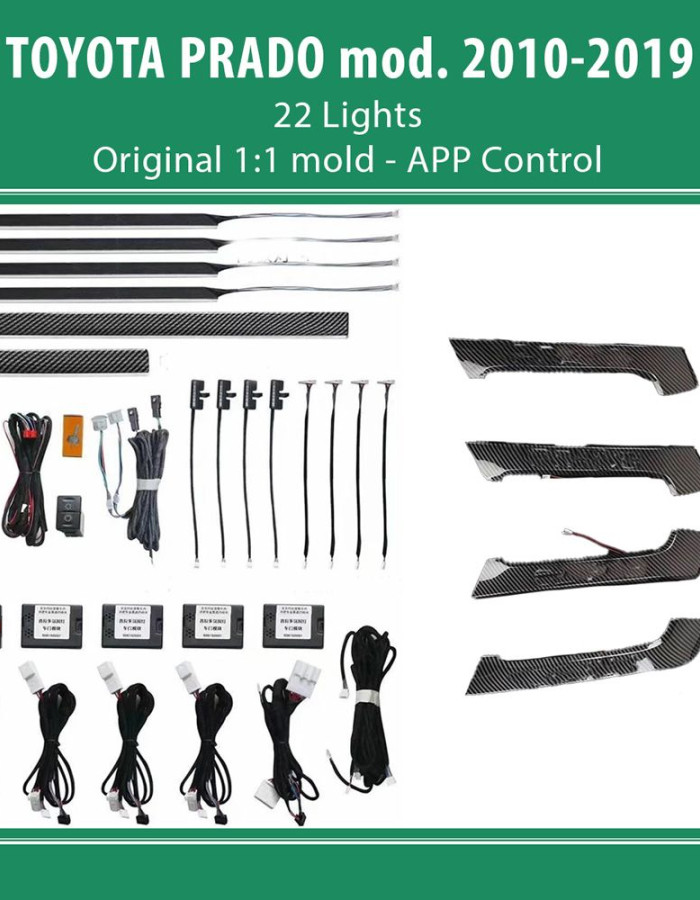 DIQ AMBIENT TOYOTA PRADO (J150) mod. 2010-2019 (Digital iQ Ambient Light for Toyota PRADO mod. 2010-2019 with 22 Lights)