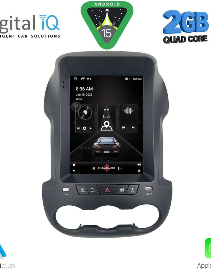 DIGITAL IQ TPD 244_CPA TESLA STYLE for FORD RANGER mod. 2012-2015
