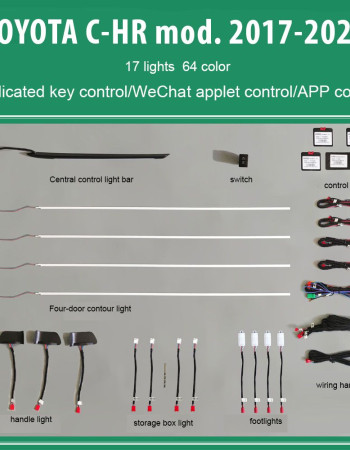 DIQ AMBIENT TOYOTA FT06 (Digital iQ Ambient Light for TOYOTA CHR mod. 2017-2024 with 17 Lights)