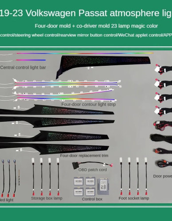 DIQ AMBIENT VW PASSAT III (FK) mod. 2019-2023 (Digital iQ Ambient Light for VW Passat mod. 2019-2023 FULL KIT with 23 lights)