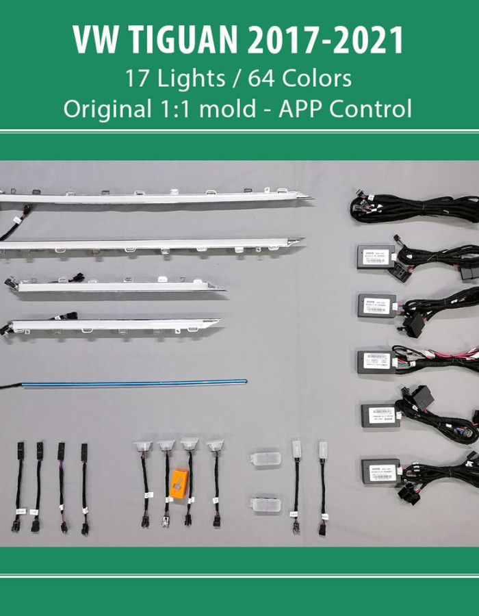 DIQ AMBIENT VW TIGUAN II (Digital iQ Ambient Light for VW Tiguan mod. 2017-2021 with 17 Lights)