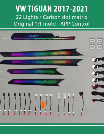 DIQ AMBIENT VW TIGUAN II (FK) mod. 2017-2024 (Digital iQ Ambient Light for VW Tiguan mod. 2017-2024 with 22 Lights)