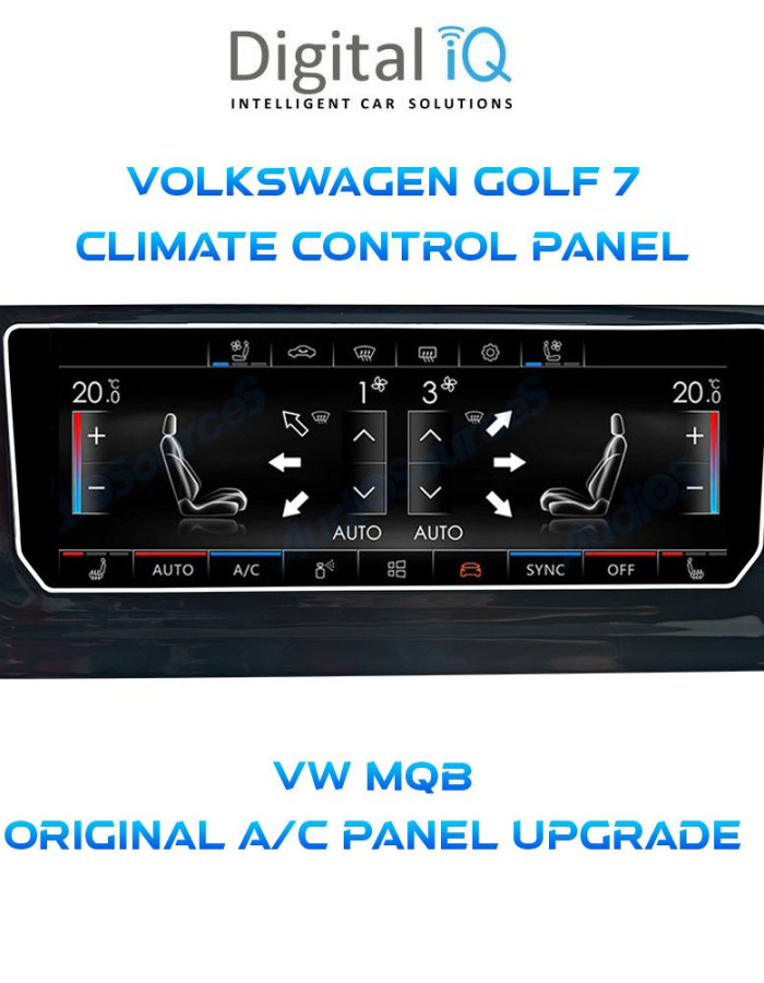 DIGITAL IQ CCP 747_CP (6.9") (MQB) CLIMATE CONTROL PANEL for VW GOLF 7 mod. 2013-2020