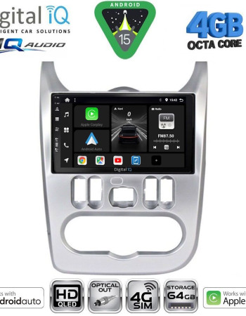 DIGITAL IQ BXK 19101SL_CPAA (9inc) MULTIMEDIA TABLET for DACIA DUSTER – LOGAN – SANDERO mod. 2006-2012 (SILVER)